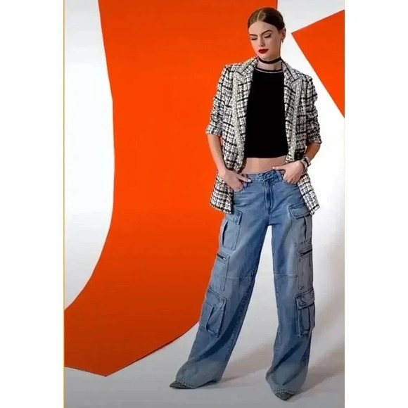 $895 Alice + Olivia Justin White Tweed Big Pearls Embellished Blazer Sz 0 - Picture 4 of 16